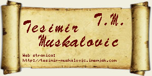 Tešimir Muskalović vizit kartica